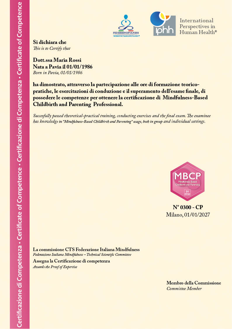 Certificato Mindfulness Matters